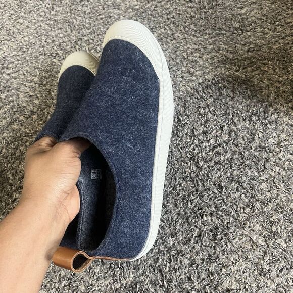 Huckberry Greys Wool Indoor Outdoor Slipper Shoe Rubber Sole Mens Blue 9 New main image 4